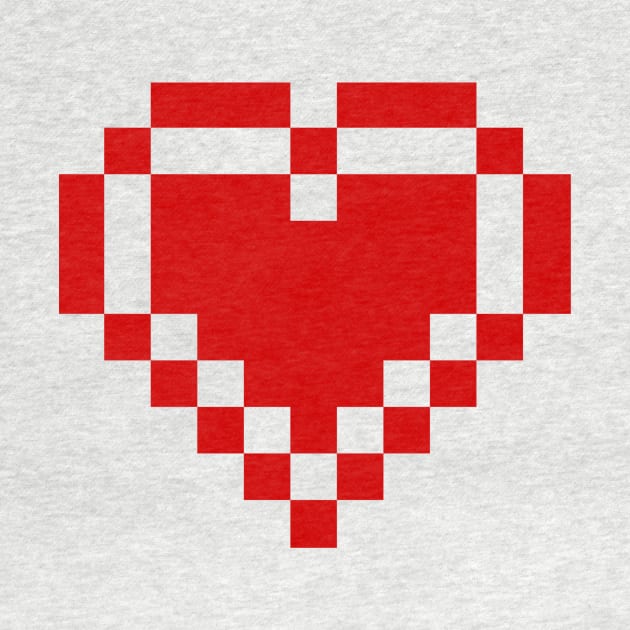 Red Pixel Heart by saradaboru